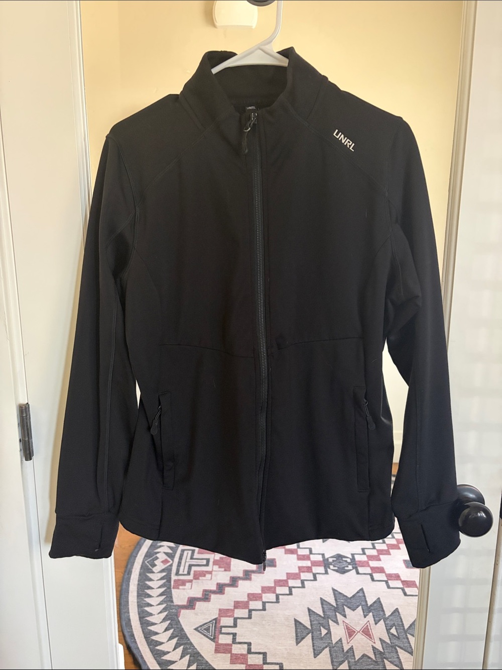 UNRL Women's Black Utility Zip-Front Jacket